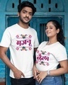 Shop Pack of 2 White Laila Majnu Typography Cotton T-shirt-Full