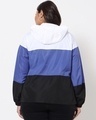 Shop Women's Multicolor Color Block Plus Size Windcheater Jacket-Design