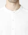 Shop White Mandrin CollarPique Half Sleeve Shirt