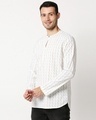 Shop Men's White Printed Relaxed Fit Kurta Short-Design