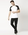 Shop White Mesh Half Sleeve Raglan T-Shirt-Full