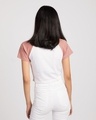 Shop White-Misty Pink Round Neck Raglan Crop Top-Design