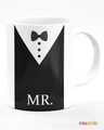 Shop White Mr & Mrs Printed Ceramic Mug (330 ml, Set Of 2)-Design