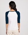 Shop White-Navy Blue 3/4th Sleeve Raglan T-Shirt-Design