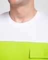 Shop White & Neon Green 90's Vibe Cargo Pocket T-Shirt