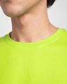 Shop White & Neon Green 90's Vibe Panel T-Shirt