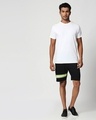 Shop White-Neon Green Shoulder Sleeve T-Shirt-Full