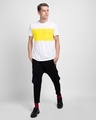 Shop White & Pineapple Yellow 90's Vibe Cargo Pocket T-Shirt-Full