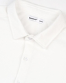 Shop White Pique Half Sleeve Shirt