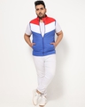 Shop Men's Multicolor Color Block plus Size Puffer Jacket-Full