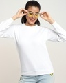 Shop Women's White Plus Size Sweatshirt-Front