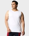 Shop Men's White Plus Size Vest-Front