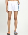 Shop White Pride Side Color Binding Shorts-Front