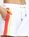 Shop White Pride Side Color Binding Shorts