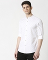 Shop White Prnt Twill Lycra Print Shirt-Design