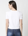 Shop White Puff Sleeve T-Shirt-Full