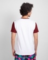Shop White & Scarlet Red 90's Vibe Panel T-Shirt-Design