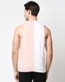 Shop White & Seashell Pink Half N Half Deep Armhole Vest-Full
