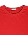 Shop Women's Red White Striped Side Panel Boyfriend T-shirt