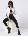 Shop Women's White Relaxed Fit Bomber Jacket