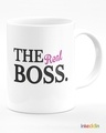 Shop White The Boss & The Real Boss Printed Ceramic Mug (330 ml, Set Of 2)-Full