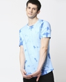 Shop White Tie N Dye Longline T-Shirt-Front