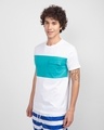 Shop White-Tropical Blue-White 90's Vibe Cargo Pocket T-Shirt-Design