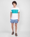 Shop White-Tropical Blue-White 90's Vibe Cargo Pocket T-Shirt