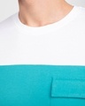 Shop White-Tropical Blue-White 90's Vibe Cargo Pocket T-Shirt