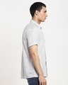 Shop White uneven Line AOP Half Sleeve Shirt-Design