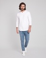 Shop White V-Neck Henley T-Shirt-Full