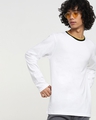 Shop White Varsity Full Sleeve T-shirt-Front