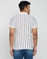 Shop White Vertical Stripe Pique Polo T-Shirt-Design