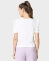 Shop Women's White Puff Sleeve T-shirt-Design