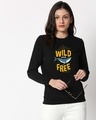 Shop Wild And Free Nautical Fleece Sweatshirt Black-Front