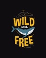 Shop Wild And Free Nautical Half Sleeve Printed T-Shirt Black