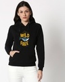 Shop Wild And Free Nautical Sweatshirt Hoodie Black-Front