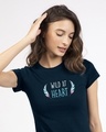 Shop Wild At Heart Boho Half Sleeve T-shirt-Front