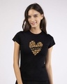 Shop Wild Heart Half Sleeve T-Shirt-Front