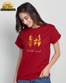 Shop Wild Soul Boho Gold Print Boyfriend T-Shirt-Front