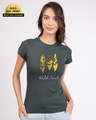 Shop Wild Soul Boho Gold Print Half Sleeve T-Shirt