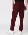 Shop Wine Red Casual Cotton Trouser-Full