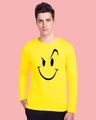 Shop Men's Yellow Wink New Graphic Printed T-shirt-Front