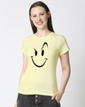 Shop Wink New Half Sleeve Printed T-Shirt Yellow-Front