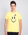 Shop Wink New Half Sleeve T-Shirt Pastel Yellow-Front