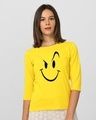 Shop Wink New Round Neck 3/4th Sleeve T-Shirt-Front
