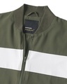 Shop Winter Moss Fashion Color Block Bomber Jacket