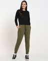 Shop Women's Olive Joggers-Full