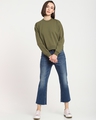 Shop Women's Winter Moss Crop Sweatshirt-Full