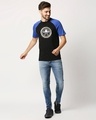 Shop Men's Black Winter Soldier Sigil Graphic Printed Raglan Sleeve T-shirt-Design